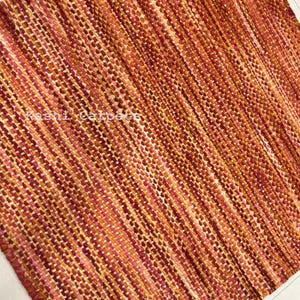 Handwoven Rust Brown Wool Area Rug 9x12: Striped Living Room Carpet