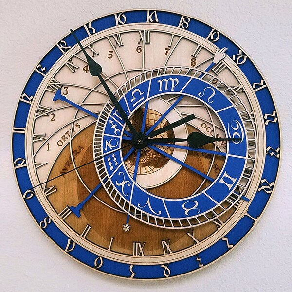 Astronomical Clock Wall Art Etsy