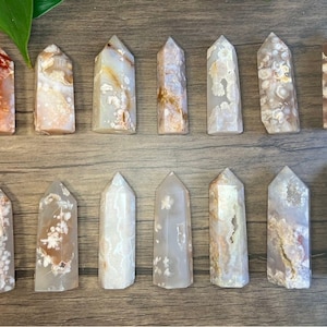 Flower Agate Towers CHOOSE YOUR OWN | Flower Agate Druzy Towers | Flower Agate Druzy Stone Tower