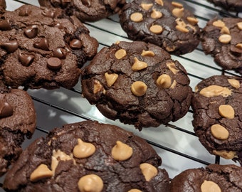 DOUBLE Chocolate Peanut Butter Cookies