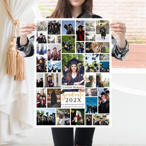 Editable Graduation Photo Collage Poster 8 Sizes (16x20 #39 #39 18x24