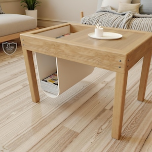 Modern Coffee Table with Magazine Rack – Wooden Side Table DIY Woodworking Plans