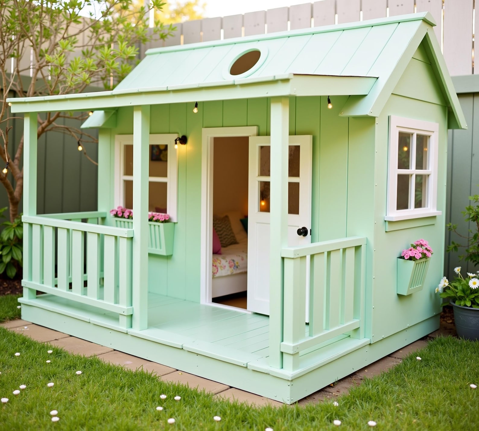 Cozy Playhouse Plans DIY Children s Outdoor Playhouse With Porch And cozy-playhouse-plans-diy-children-s-outdoor-playhouse-with-porch-and