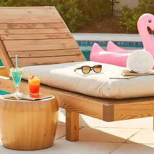 Modern DIY Chaise Lounge Chair Plan – Outdoor Wooden Sun Lounger – Slatted Patio Recliner PDF - Lounge plan