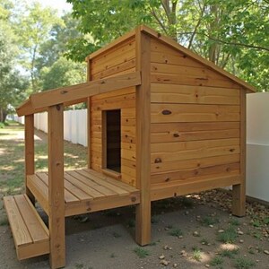 犬小屋のDIY設計図（PDF）｜頑丈な屋外ペットシェルターの作り方｜簡単な木工プロジェクト 画像 4