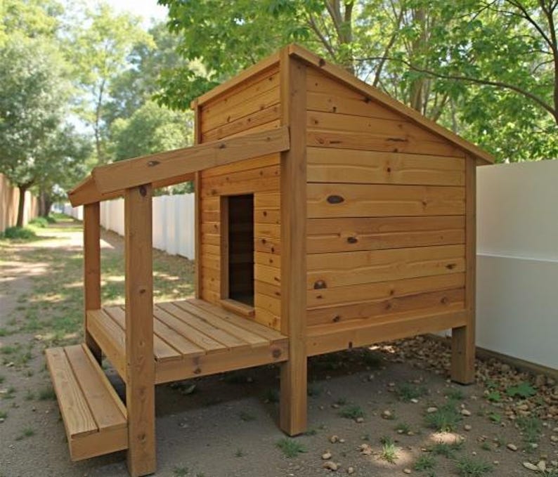 犬小屋のDIY設計図（PDF）｜頑丈な屋外ペットシェルターの作り方｜簡単な木工プロジェクト 画像 4
