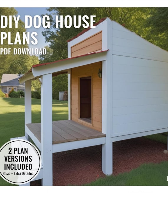 DIY Dog House PDF Plans | Build a Sturdy Outdoor Pet Shelter | Easy Woodworking Project