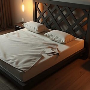DIY King Size Platform Bed Frame Plan: Modern Headboard Blueprint (PDF Download