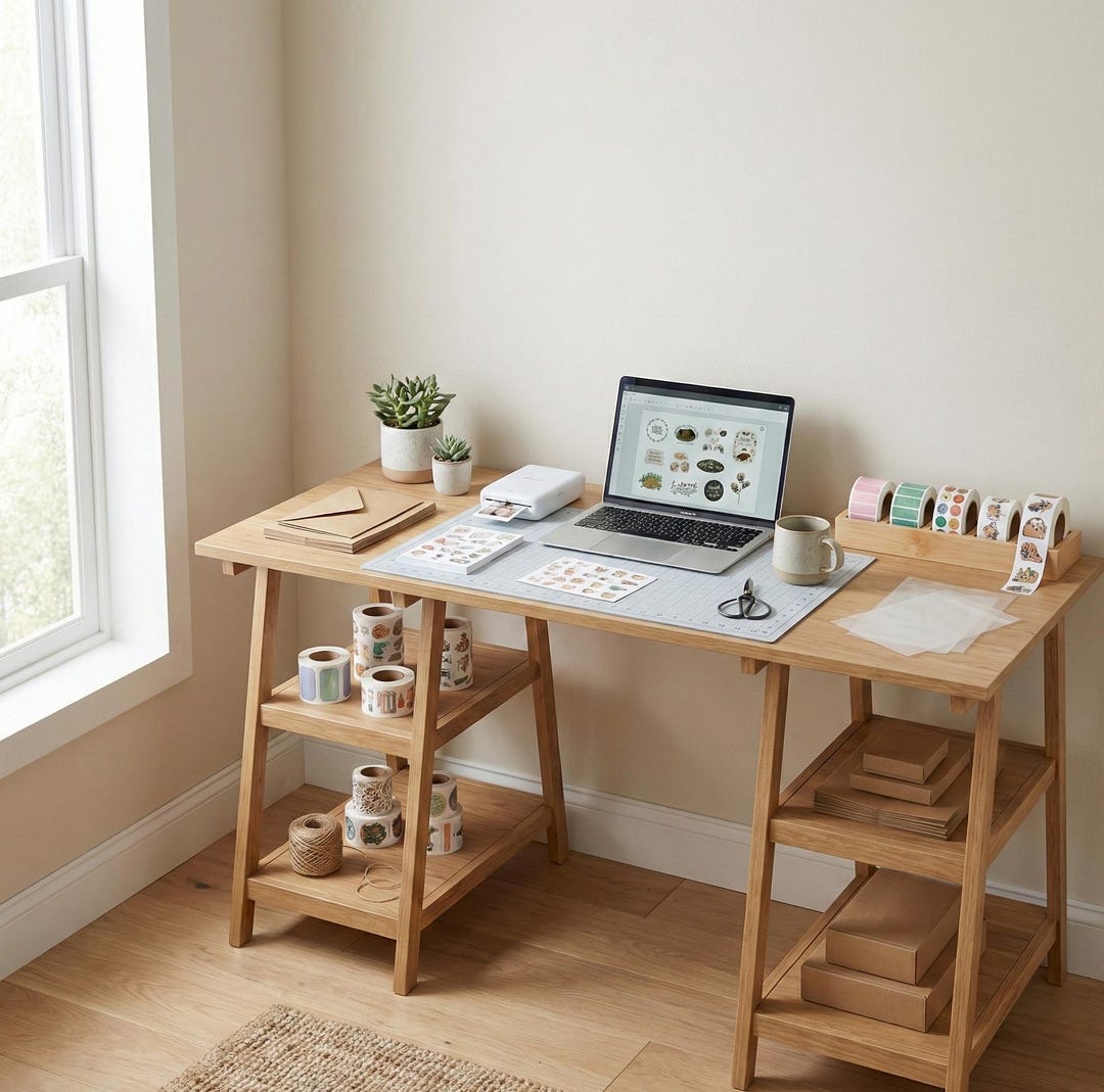 Pdcf Desk DIY Desk Plans PDF | Wooden Writing Desk With Shelves - Etsy