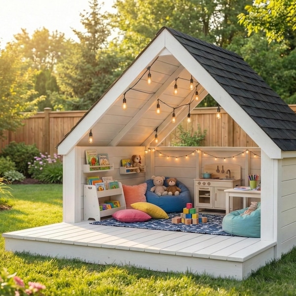Plan Casita A-Frame – PDF DIY | Casa Infantil de Madera Exterior