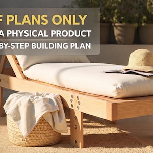 DIY Chaise Lounge Chair Plans – Modern Outdoor Wood Sun Lounger (PDF Download)