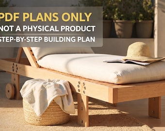 DIY Chaise Lounge Chair Plans – Modern Outdoor Wood Sun Lounger (PDF Download)