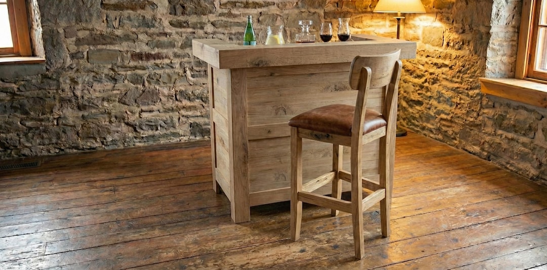 DIY Home Bar Cabinet Plans | Wooden Indoor Bar PDF - Etsy
