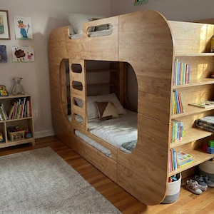 Montessori Bunk Bed Plan – Twin Over Twin Pod, DIY Woodworking (PDF)
