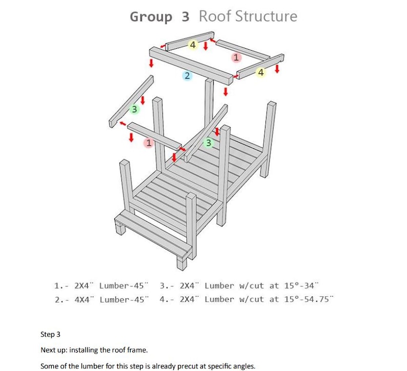 犬小屋のDIY設計図（PDF）｜頑丈な屋外ペットシェルターの作り方｜簡単な木工プロジェクト 画像 10