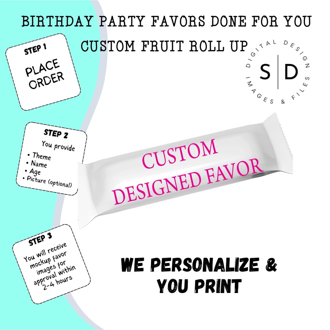 Custom Fruit Roll up Custom Personalized Fruit Roll up Birthday Party ...
