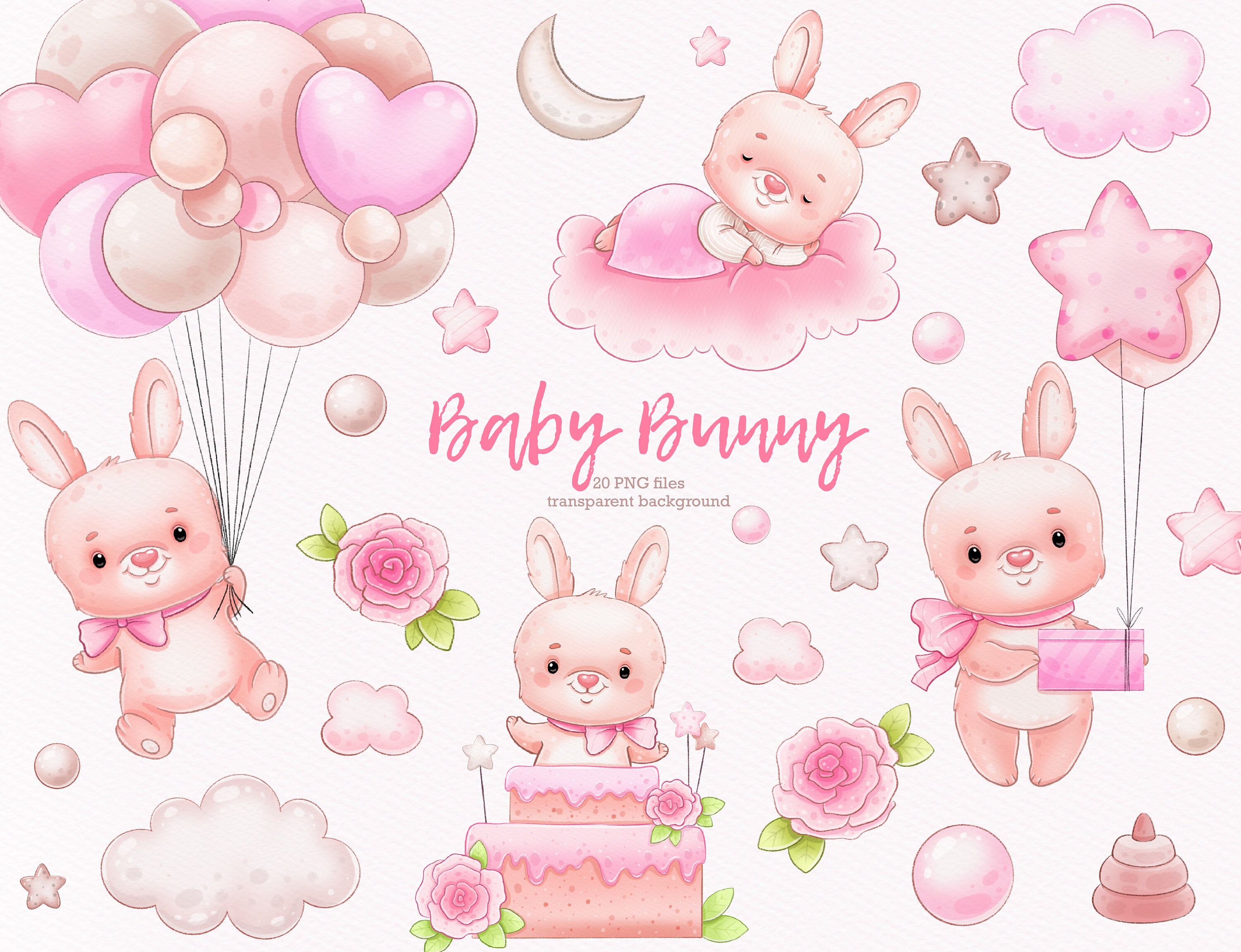 Baby Bunny Clipart - Etsy Baby Bunny Clipart - Etsy