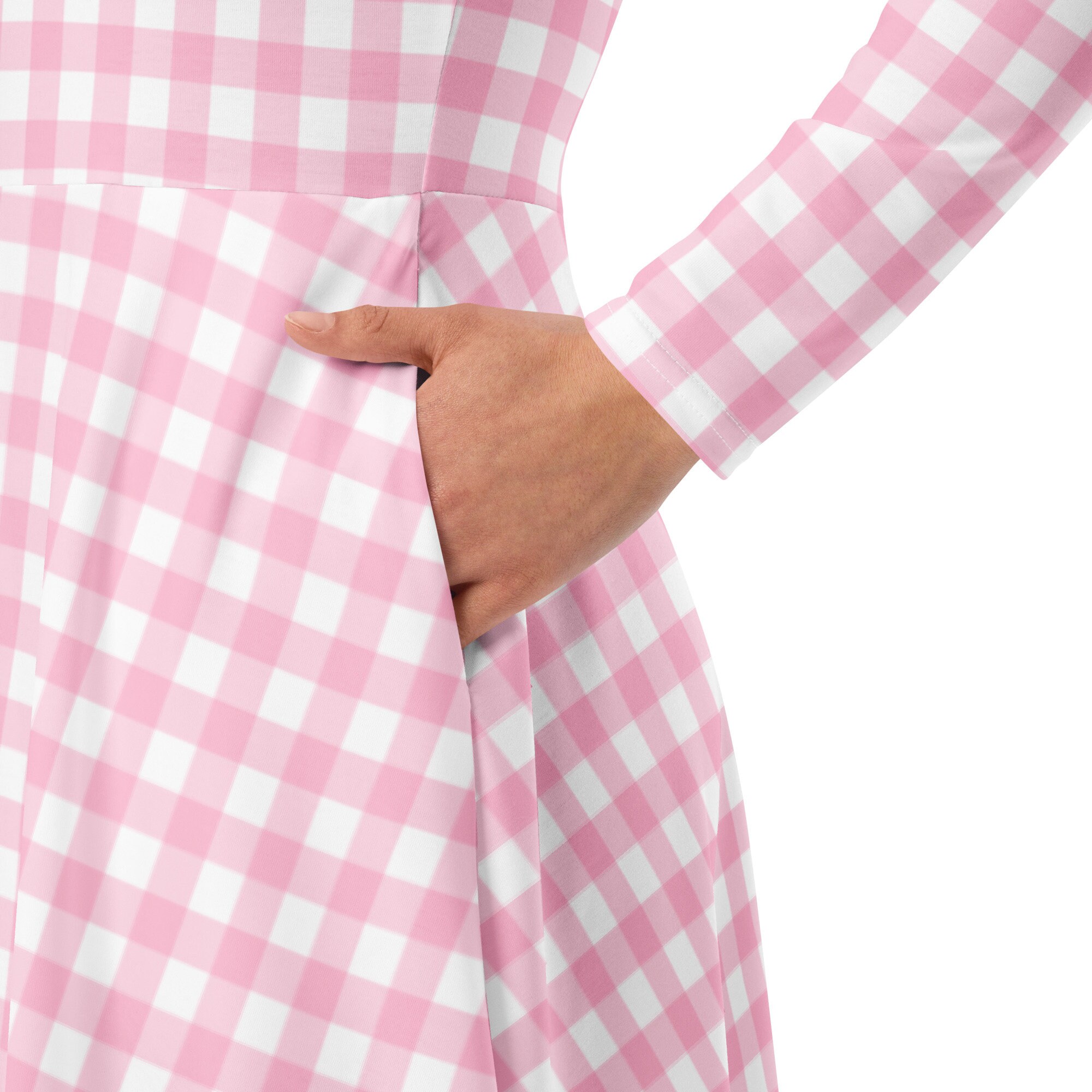 knee length dresses for ladies daymaker dress // pink gingham *zoco exclusive* – shop zoco main image 0