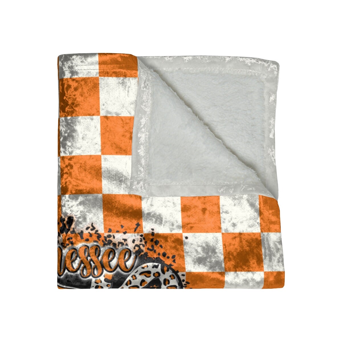 Tennessee Vols Crushed Velvet Blanket Tn Vols Checkerboard Etsy