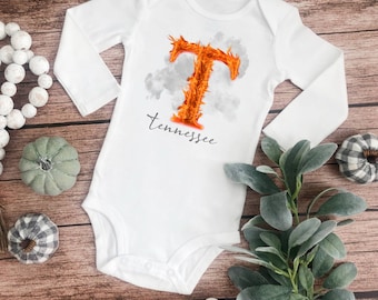 Tennessee Vols Infant Long Sleeve Bodysuit, tn voluntarios traje de bebé, tn fútbol ropa de bebé