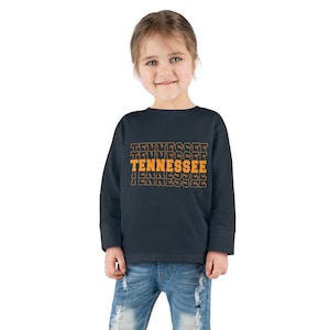 Tennessee Vols Camiseta para niños pequeños, camiseta de manga larga para niños de fútbol de ut vols, camiseta para niños de fútbol de tennessee, camiseta para niños de ut vols