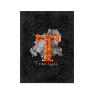 Tennessee Vols Velveteen Minky Blanket, tn Volunteers super soft blanket, tn vols football throw, vols home decor