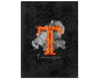 Tennessee Vols Velveteen Minky Blanket, tn Volunteers super soft blanket, tn vols football throw, vols home decor