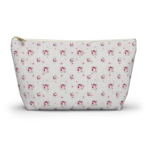 Coquette makeup bag, coquette Rose Accessory Pouch, dollette cosmetic bag, lolita aesthetic, coquette makeup accessories