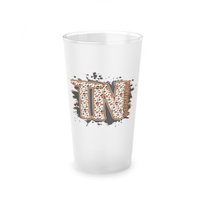 Tennessee Vols Frosted Pint Glass, 16oz, gift for tennessee volunteers fan, tn vols college football frosted pint glass, tn vols home decor
