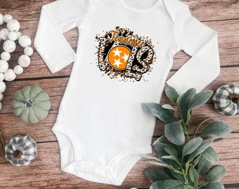 Body de manga larga para bebé Tennessee Vols, camiseta de bebé tn vols, ropa de bebé de fútbol ut vols