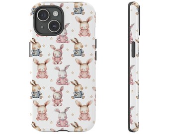 Baby Hase Tough Phone Cases für iPhone 15 14 13 12 Galaxie 23 22 21 20 Baby-Tier-Handyhülle süße entzückende Handyabdeckung