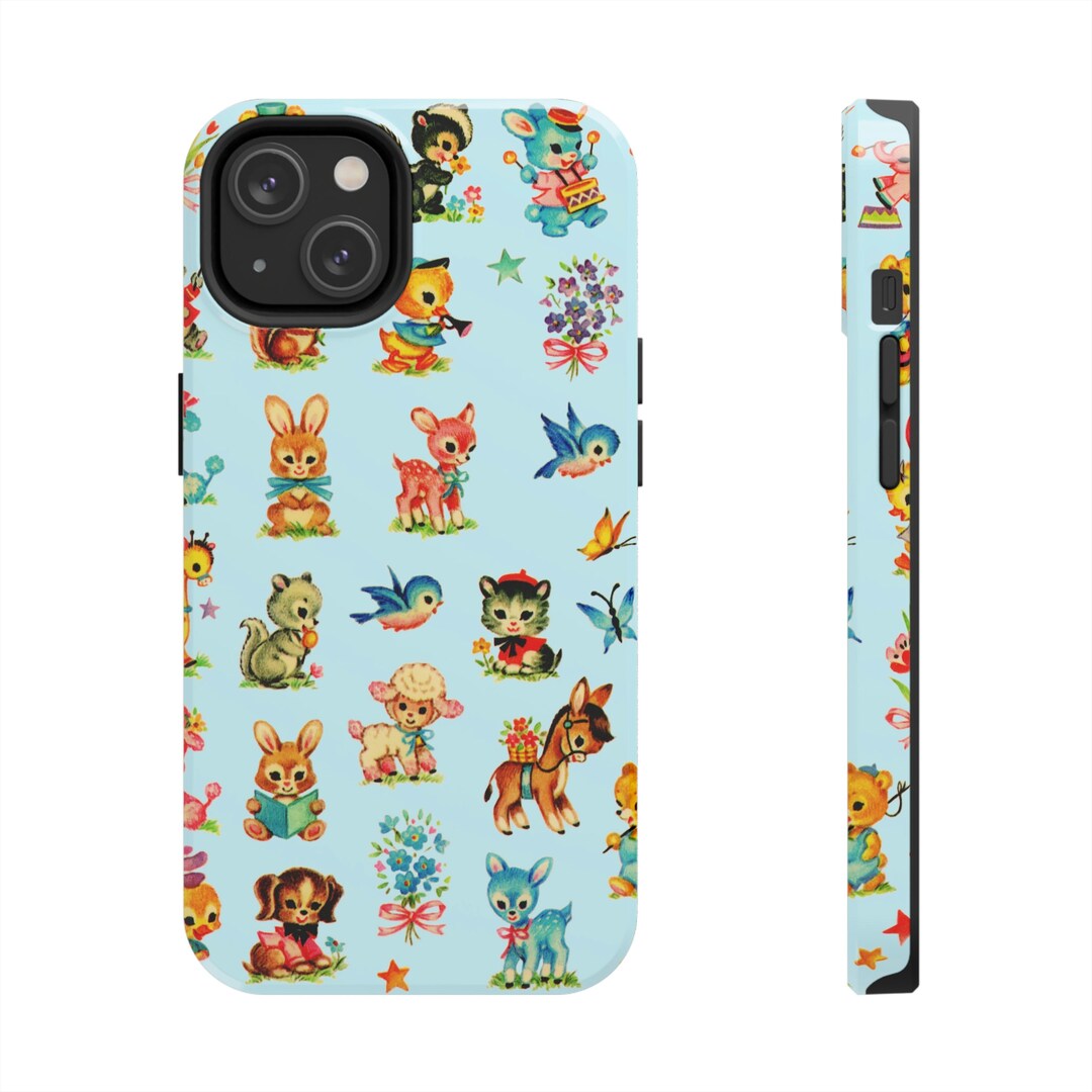 Coquette, Coquette Aesthetic Phone Case, Vintage Baby Animals Phone