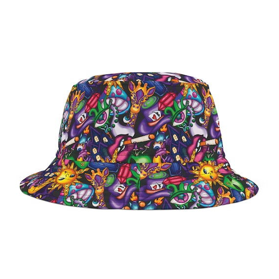 Weirdcore Bucket Hat, Cyberpunk Vaporwave Clothing, Aliencore