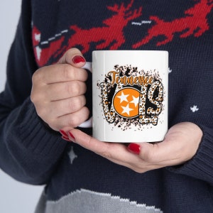 Tennessee Vols Ceramic Mug 11oz, ut vols coffee mug, tn vols football mug, gift for vols fan, college football coffee mug