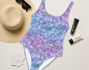 Mermaidcore One Piece Swimsuit, women's swimwear, summer clothing, mermaid swimsuit, under the sea, beach wear