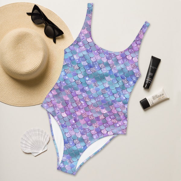 Mermaidcore One Piece Swimsuit, women's swimwear, summer clothing, mermaid swimsuit, under the sea, beach wear