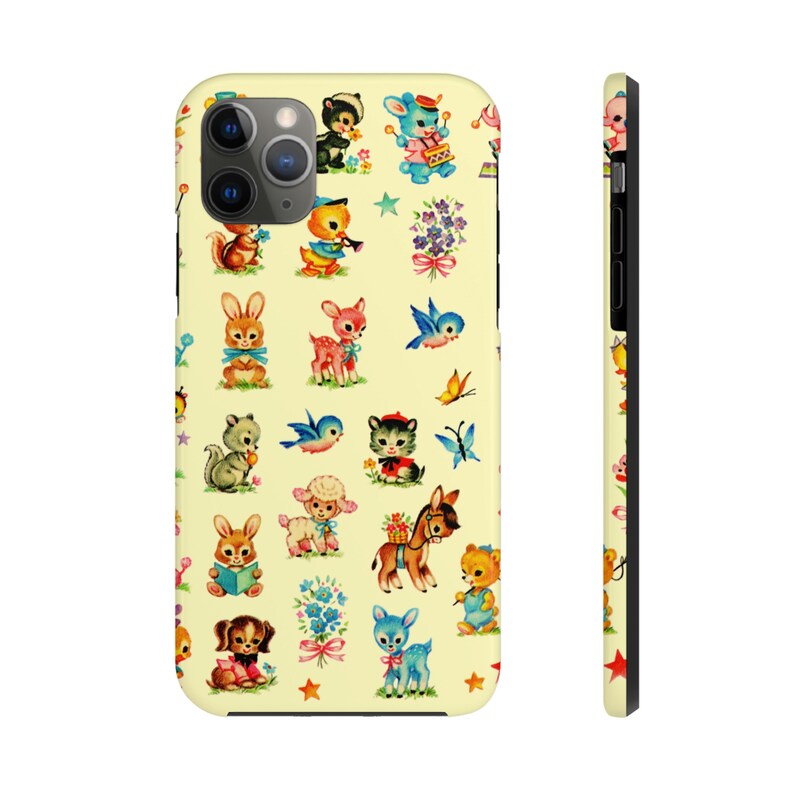 Coquette Vintage Baby Animals Phone Case for Iphone 14 12 11 Etsy