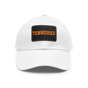 Tennessee Vols Dad Hat with Leather Patch, tn volunteers cap, gift for vols fan
