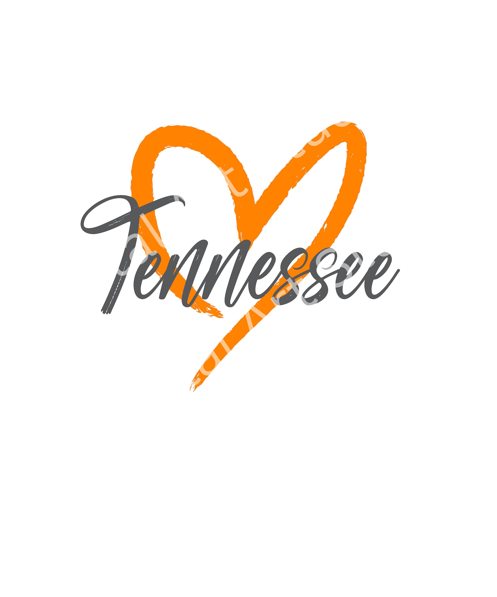 LivyLu Tennessee Vols Gingham Heart Tee