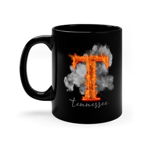 Tennessee Vols 11oz Black Mug, tn vols coffee mug, tn vols gift, college football mug