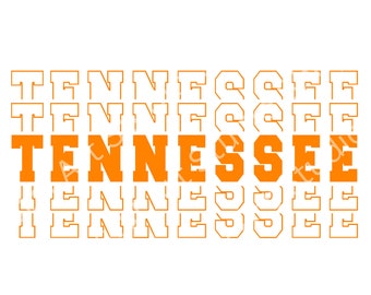 Tennessee Vols Stacked Font PNG, tn volontari download digitale png, tn vols football arancione