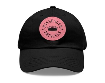 Beifahrer-Prinzessin-Hut mit Leder-Patch, Geschenk für Frau Tochter beste Freundin, trendiger Hut, Sommerurlaub-Roadtrip-Beifahrersitz-Prinzessin