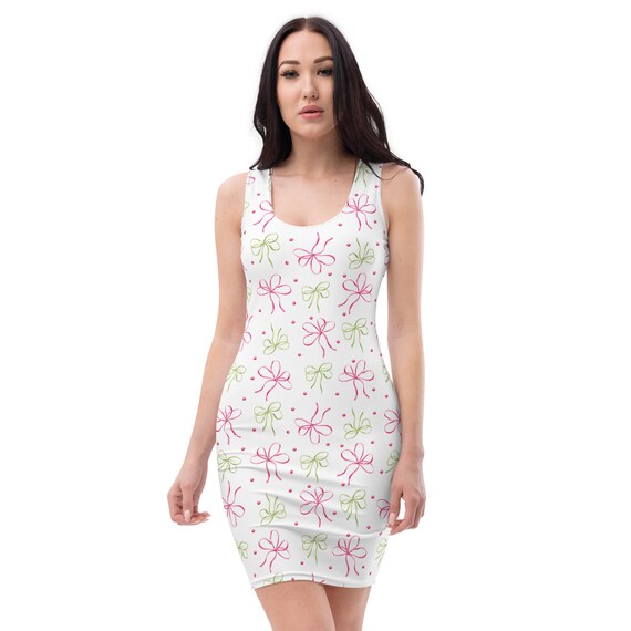 coquette bodycon dress MISBHV Monogram Coquette Mini Dress – LAW DIVINE main image 0
