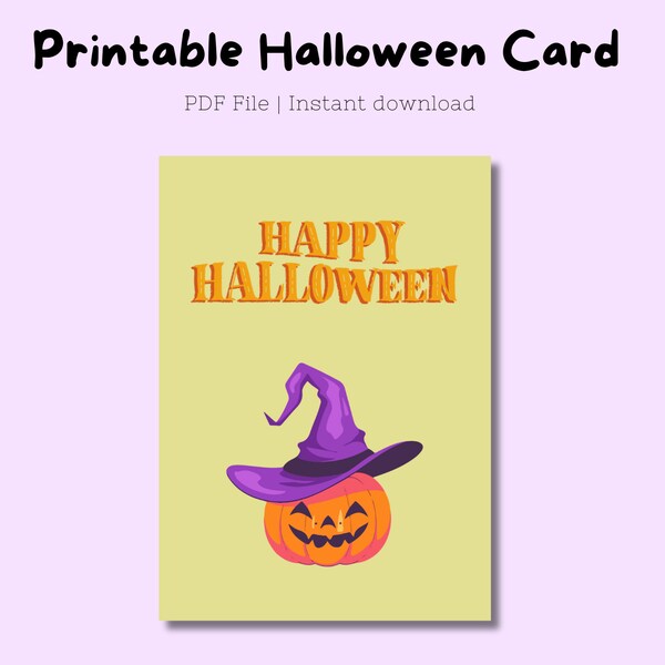 Halloween Card - Happy Halloween - Pumpkin