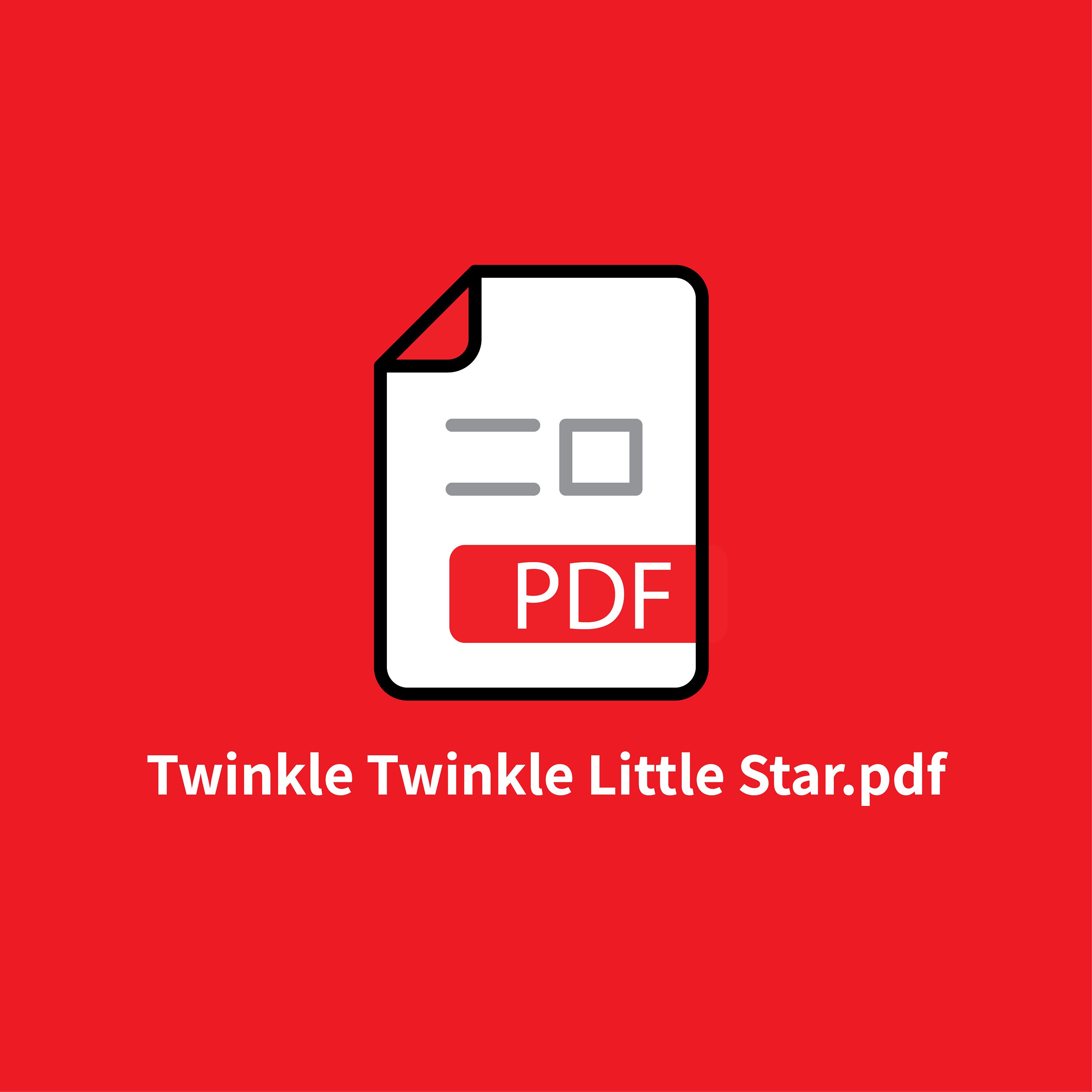 Twinkle Twinkle Little Star Music Sheets Digital Download - Etsy