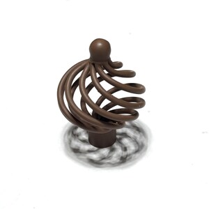Pomelli a spirale rustici o color ruggine in stile gabbia per uccelli, larghezza 1-5/8" e altezza 2-1/4"