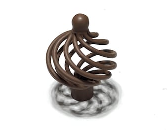 Birdcage Style Rustic or Rust Colored Swirl Knobs 1-5/8" Width and 2-1/4" Tall