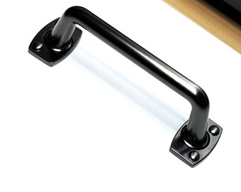 Pull - U-Shaped Black Graphite Colored Metal 3 Piece 3" at Center