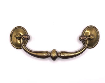 Colonial Federal Style Brass or Brass Plate Bail Pull 4-1/2” center to center