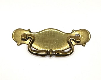 Chippendale Style Mid-Century Brass Vintage 3” Center 4-1/2” Total Length Bail Pull